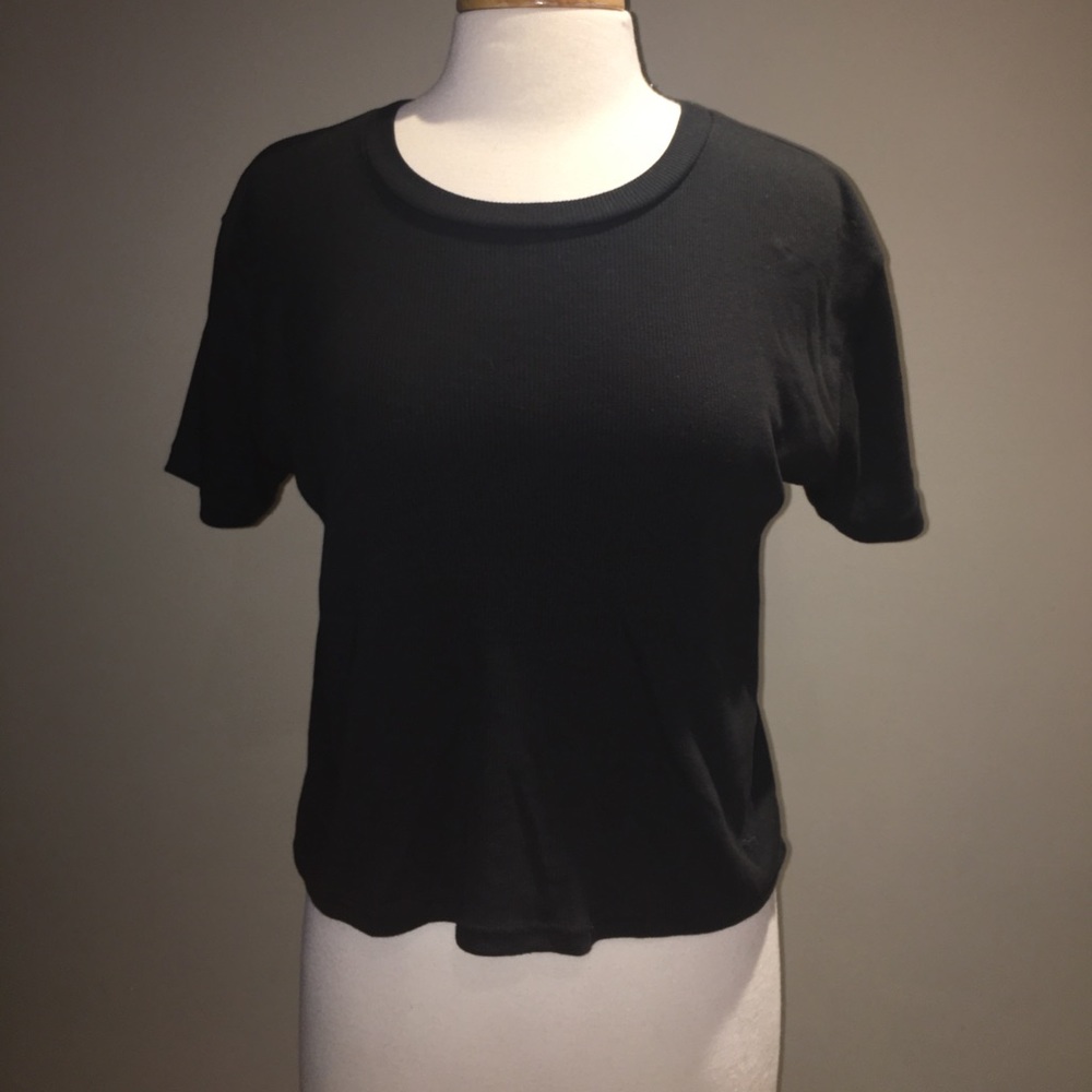 PINK ladies black T-shirt size XS